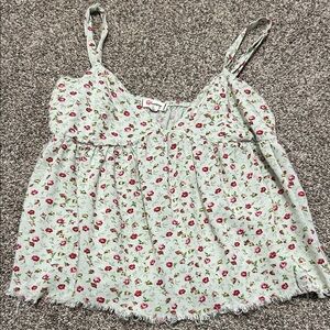 Floral Mint Spaghetti-Strap Camisole